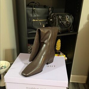 Madden Girl Chocolate Heeled Boots